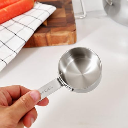KEAWELL Premium Dog and Cat Food Measuring Cup 18/10 Stainless Steel (1, 1/2 Cup) - size: 1/2 Cup
