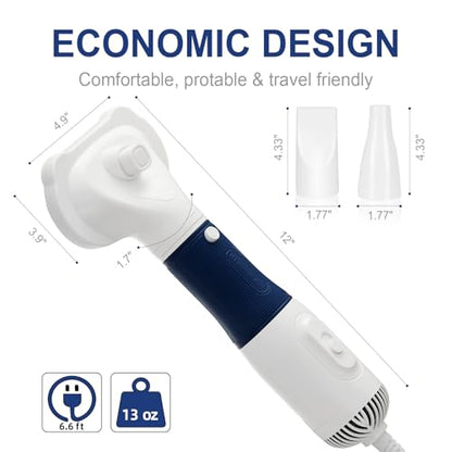 3-in-1 Dog Hair Dryer with Slicker Brush for Small and Medium-Sized Dogs and Cats Pet Hair Dryer Dog Blow Dryer Portable Overheat Protection Adjustable Temperature