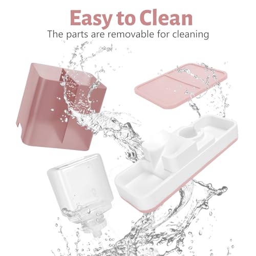 Yummy Sam Automatic Small Pet Feeder and Water Dispenser, 2 in 1 Gravity Cat Auto Pet Feeder and Waterer Set Feeder Dish for Small Medium Pets Dog Puppy Kitten (Pink) - color: Pink