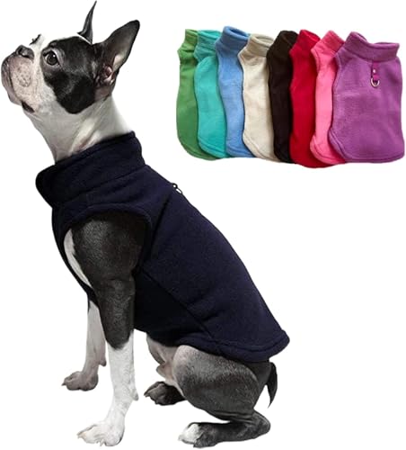 JACKO & CO - Fleece Vest Dog Sweater with Leash Ring - Soft, Warm & Lightweight Pullover Coat for Small & Medium Dogs, Puppies & Cats - Cozy Fall/Winter/Spring Pet Jacket (Black, Small 4-6lbs) - color: Black, size: S (4-6lbs)
