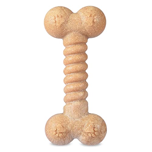 Arm & Hammer for Pets Barkies Classic Bone Compressed Wood Collection, 5 Inch Peanut Butter Flavored Chew Toy for Dogs, Faux Stick, Splinter-Free, Safer Alternative for Small Dogs - color: Classic Bone, size: 5 Inch