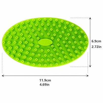 Dog Bath Brush, Green Double-Sided Shampoo Massage Brush, Adjustable Collar Handle for Grooming Short and Long Haired Pets(2pcs) - color: Green(2 pack)