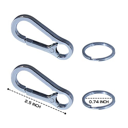 2-Pack Pet Tag Clips, Stainless Steel Dog Tag Quick Clips, Perfect for Dogs/Cats for Collar and Harness