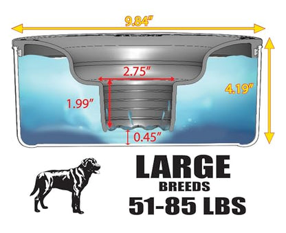 Slopper Stopper Stainless Steel Dripless Water Bowl with Tritan Plastic Lid – Holds 1 Gal, Reduces Spills & Trails Up to 85%+, Water Bowl for Large Breed Dogs (51-85 lbs), The Original Slobber Stopper - size: 51-85 Lbs Large, style: Stainless Steel