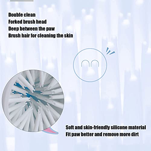 GOWENIC Pet Dog Cleaner Cup, Portable Dirt Removal Dog Foot Washer, Cleaning Cup Accessories for Home Travel (Blue) - color: Blue