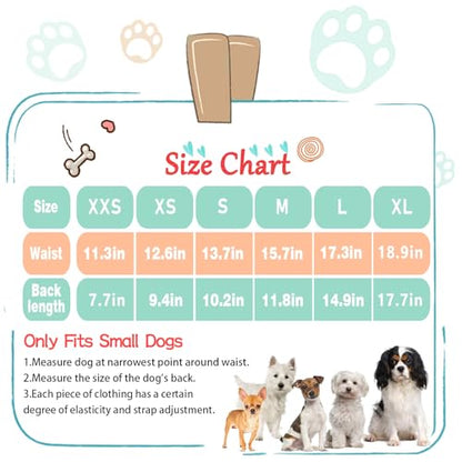 Dog Diaper Sanitary Pantie with Suspender Reusable Doggies Period Pants Washable Girl Pet Underwear Diapers Jumpsuits Onesie for Puppy Small Female Dogs in Heat - color: Blue, size: XXS