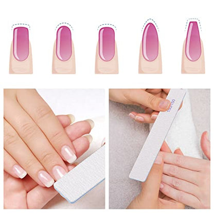 25 Count Nail Files 400/400 Grit, Fine Grit Nail Buffers for Buffing and Smoothing Natural Nails - size: 400/400 Grit(25 Count)