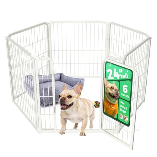 FXW Homeplus Unleashed Indoor Dog Playpen - Stress-Free and Safe Play, Heavy Duty 24 Inch 6 Panels Dog Pen for Puppy and Small Dogs, White│Patented - color: White, size: 24"H
