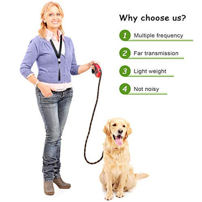 Weewooday 5 Pcs Dog Whistle Training to Stop Barking Plastic Dog Recall Training Whistle with Adjustable Lanyards and Key Rings(Black, Orange, Blue, Purple, Green)