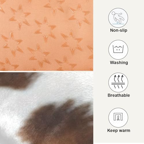 Brown Print Cow Pet Bed Mat for Dogs and Cats, Soft Washable Crate Pad with Non-Slip Bottom, Cozy Bed Cushion for Small Medium Large Pets, 18x24 Inch - size: Small