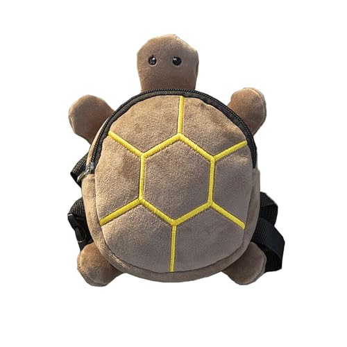 Dog Backpack Harness with Leash, Adjustable Dog Harness Backpack for Small Dogs, Cute Turtles Shape Bag Pet Carrier Backpacks for Hiking Training and Daily Walking - color: Brown