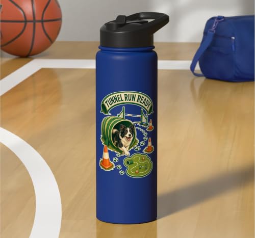 TUNNEL RUN READY Dog Agility Cones Stainless Steel Insulated Water Bottle - color: Royal Blue