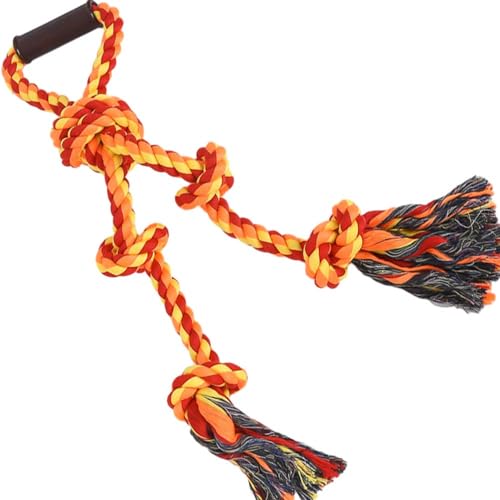 Large Dog Rope Toys for Aggressive Chewers Pitbull Tug of War Interactive Heavy Duty Outdoor Medium Large Breed XL Dog Chew Rope Strong Durable Dog Tug Toys Tough Pull Rope with Handle