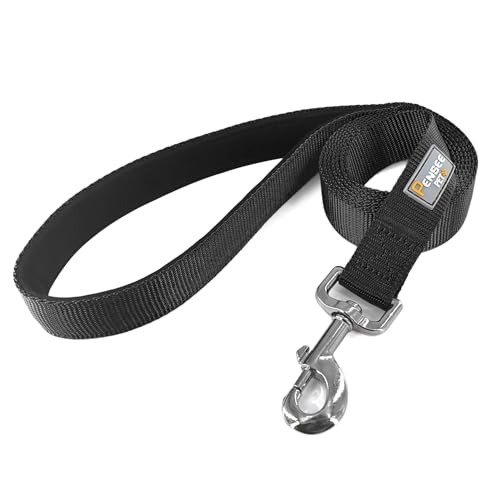 Basic Dog Leashes 6 FT Padded Handle Nylon Dogs Leashes for Small Dogs Black - color: Black, size: Small : 5/8" x 6 FT