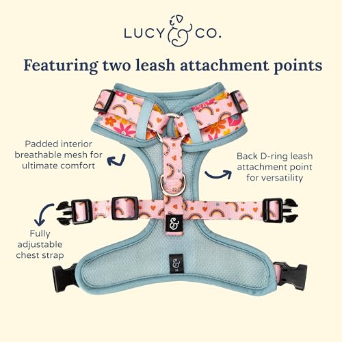 Lucy & Co. Cute No-Pull Y2K Baby Harness - Stop Pulling & Walk Easy - Harness Available in XS-XL for Small, Medium, and Large Dogs - Y2K Baby (X-Large) - color: The Y2K Baby No-Pull Harness, size: X-Large