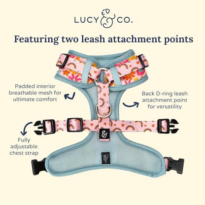 Lucy & Co. Cute No-Pull Y2K Baby Harness - Stop Pulling & Walk Easy - Harness Available in XS-XL for Small, Medium, and Large Dogs - Y2K Baby (X-Large) - color: The Y2K Baby No-Pull Harness, size: X-Large