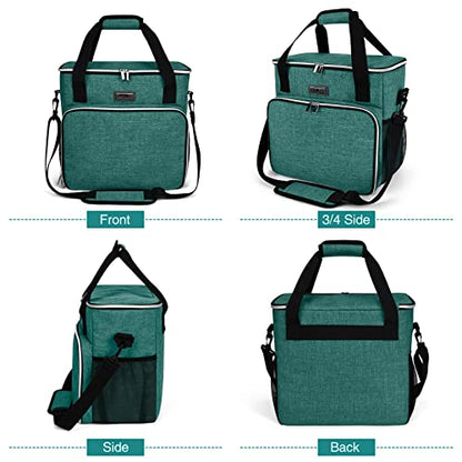 BAGLHER Pet Travel Set Airline-Approved Carrier for Small/Medium Cats & Dogs + Travel Bag with Food Containers & Silicone Bowls, Grey & Green - color: Green, size: Medium