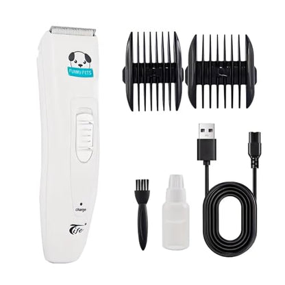 Cordless Dog Clippers, Low Noise Electric Pet Grooming Kit, Quiet Hair Trimmer Shaver Set for Dogs, Cats and Furry Pets