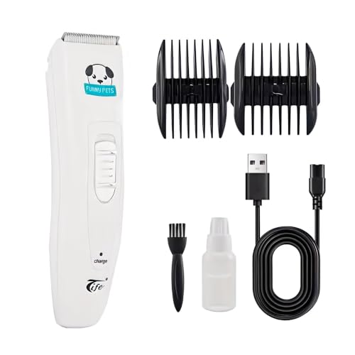 Cordless Dog Clippers, Low Noise Electric Pet Grooming Kit, Quiet Hair Trimmer Shaver Set for Dogs, Cats and Furry Pets