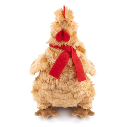 Fuzzl Plush Super Soft Cheeky Chicken - Golden Brown Dog Toy & Comforter – Cuddly Plush with Squeaker, Gentle Dog Toy for Puppies & Small to Medium Dogs - style: Golden Hen
