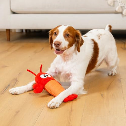 Outward Hound Coated Critterz Dog Toy – Plush & Molded Texture, Squeaky Fetch, Small & Medium Dogs, Lobster, 10.4" - color: Coated Critterz Lobster