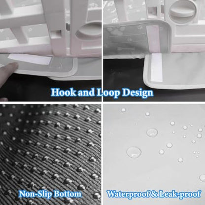 Dog Playpen Bottom Pad fit 36" x 36“ Puppy Playpen(Fence NOT Included),Reusable Pet Training Pads Dog Crate Pad,Waterproof Pet Pads,Whelping Pads,Puppies/Small Dogs,Hoop and Loop Design,Gray Bottom - color: 36"-BOTTOM-GRAY