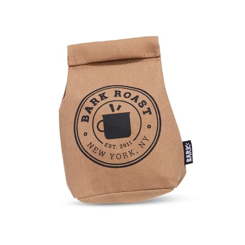Barkbox Jitter Pug Coffee Bean Dog Toy for Medium Dogs, Hidden Surprise Toy Inside for Engaged and Excited Playtime Fun - color: Jitter Pug Coffee Bean