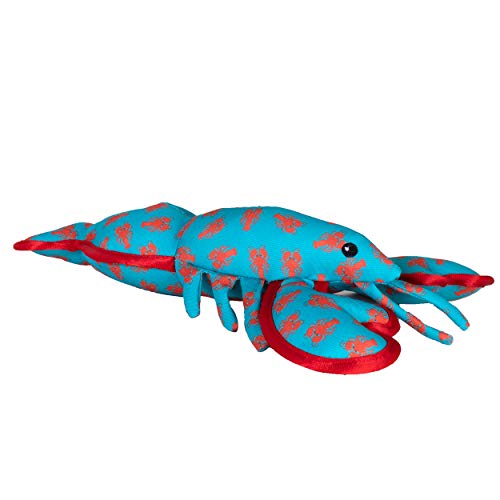 The Worthy Dog Lobsters Tough Plush Dog Toy – Durable Chomp-Resistant Dog Toy with Multiple Squeakers, Reinforced Mesh Lining & Strong Stitching - Teal, Small - color: Lobsters - Teal, size: Small