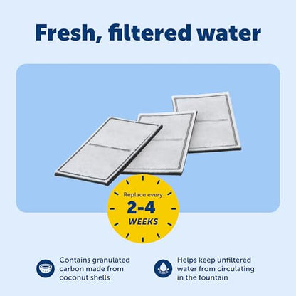 PetSafe Drinkwell Replacement Carbon Filter, Dog and Cat Water Fountain Filters, pack of 3 - size: 3 Filters