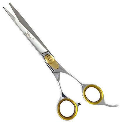 Sharf Gold Touch Pet Grooming Shears, 7.5 Inch Curved Shears, 440c Stainless Steal Japanese Shears, Pet Grooming Curved Scissors Dog Shears - size: 7.5 Inches, style: Curved Scissors - Blunt Tip