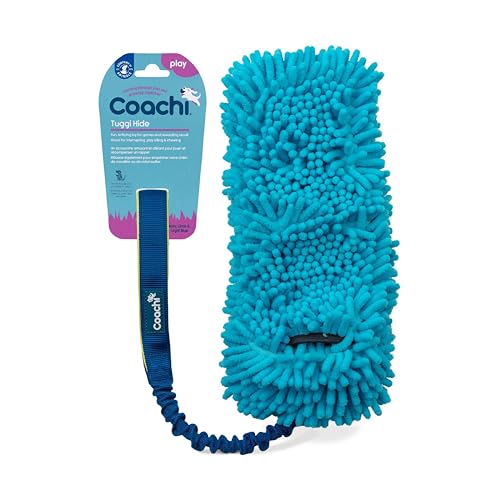 Coachi Tuggi Hide - Interactive Dog Toy for Tug of War & Play. Strong & Comfortable, Stretchy Bungee Handle, Reward Training, Interrupting Biting & Chewing. Ideal for Agility and Suitable for Puppies - style: Tuggi Hide