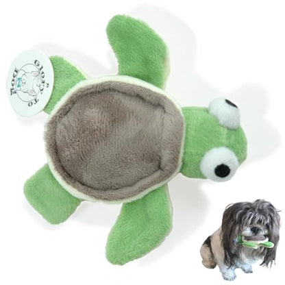 Glory To Dog TinyToy Plush Green Turtle Very Small Dog Toy for Small and Toy Breed Dogs - style: Turtle