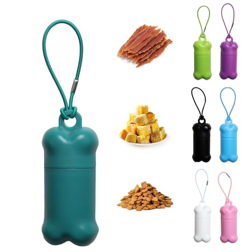 Portable Dog Treat Pouch for Pet Training, Mini Treat Holder Small Dog Treat Bag and Training Container -1 piece(Dark Green) - color: Dark-Green