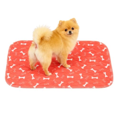 Dog Pee Pads Washable | Reusable Absorbent Mat | Odor Proof Non-Slip Pee Mats for Dogs | for Training Potty Indoor Crate Balcony Car Kennel Floor - color: Pink, size: 70x80cm