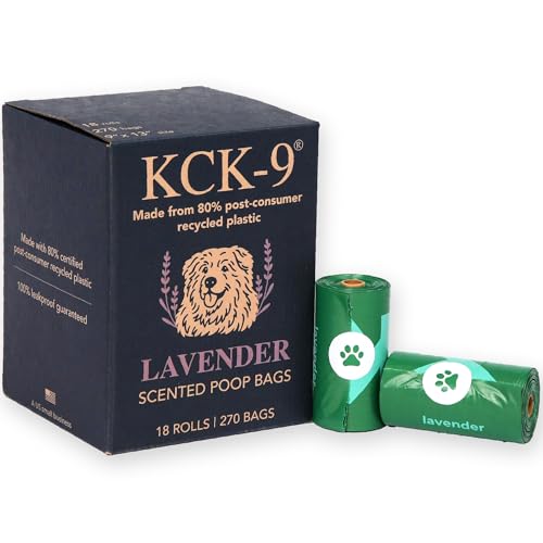 80% Recycled Plastic Dog Poop Bags – Extra Thick, Leak Proof Waste Bags, Big Dog Approved (Lavender, 270 Bags) - size: 270 Count (Pack of 1), style: Lavender