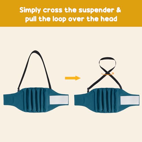 3 Pack Avont Male Dog Belly Band with Suspenders, Reusable Boy Doggie Diaper with Harness, Escape Proof, Non-Slip, Washable Doggy Pee Wraps for Small Medium Large Dogs - color: Black/ Dark Grey/ Navy Blue, size: S
