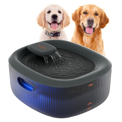 WOPET Dog Water Fountain for Large Dogs, 6L/205oz/1.7Gal Automatic Dog and Cat Water Fountain, Pet Water Dispenser with 2 Filters, Ultra-Quiet Pump, Great for Large Dogs Cats and Multi-Pet Home