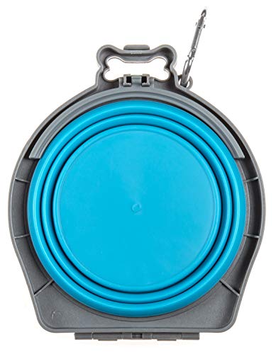 Loving Pets 73807991: Travel Double Diner Dog Bowl, Blue Sm - color: Blue