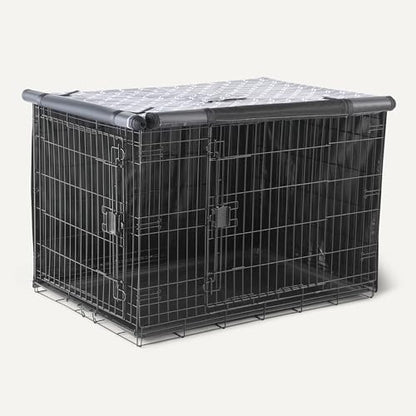 Amazon Basics Dog Cage Cover for 42-inch Wire Crates, Heavy-Duty with Zippered Panels - size: 42"L x 27"W x 31"H
