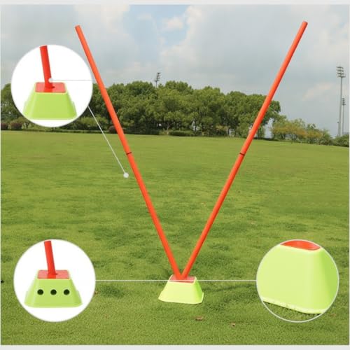 Telescopic Agility Poles for Basketball Training, Slalom Poles, Sports Training Sticks, & Training Equipment with Three-Hole Base - style: Three-hole base + 2 thickened poles