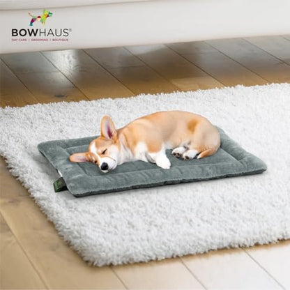 BOWHAUS 27.1" x 16.5” Machine-Washable Fluffy Dog Bed for 30" Kennel, Soft Crate Mat with Non-Slip Bottom, Cozy Pet Pad for Sleeping, Small, Medium Dog Kennel Flat Bed - size: 27.1" x 16.5" x 1.2"