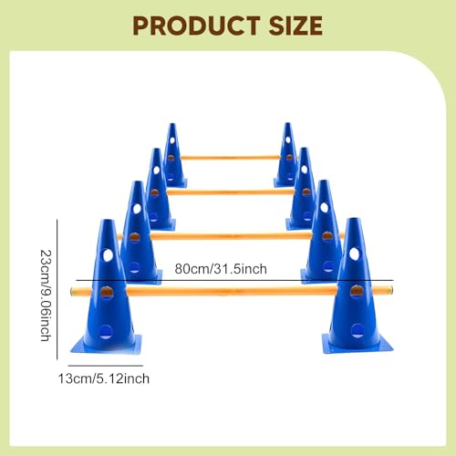 Dog Agility Hurdle Cone Set Soccer Agility Pole Professional Field Warning Rod