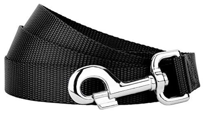 Country Brook Petz - Vibrant 17 Color Selection - Heavyduty Doublehandle Nylon Leash (6 Foot, 3/4 Inch Wide, Black) - color: Black