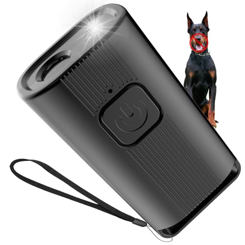 Mini Ultrasonic Dog Bark Deterrent Device - Stop Dog Barking Device for Own or Neighbor's Dog, Rechargeable Anti Barking Dog Trainer Portable Stop Barking Pet Training Tool