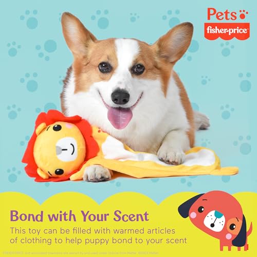 Fisher-Price Warming Furrr-end Cuddler for Puppies - Microwaveable, Reusable Soft Calming Toy - Multifunctional Dog Toy - color: Warming Furrr-end Cuddler, size: 16 Inch, 1 Count