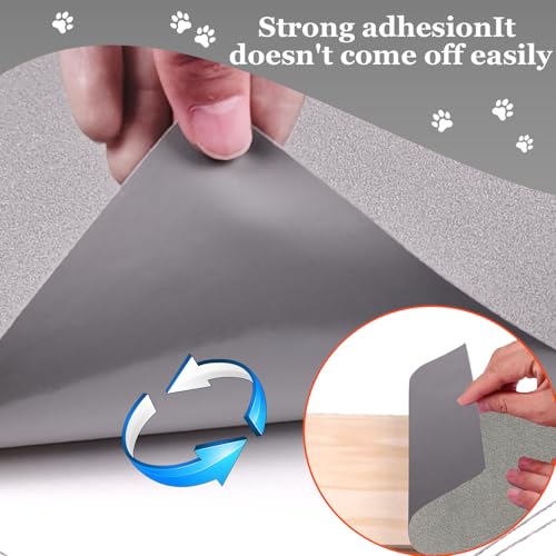 Dog Nail Scratch Board, self-Adhesive Instead of Emery Paper,Door Protector from Dog Scratching,cat Nail File,pet Scratch Areas Substitute for Dog Nail (13x9inch, Grey)