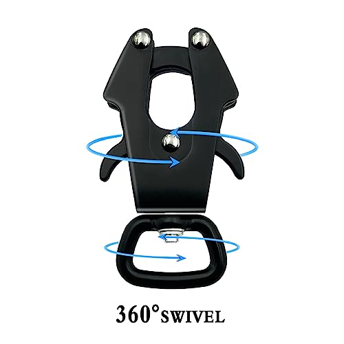 2 Pcs Frog Clip Dog Leash Clasp 360 Degree Swivel Clip Heavy Duty Quick Release and Locking Dog Leash Buckle for Linking Pet Collar (Small (Square x 2)) - size: Small (square x 2)
