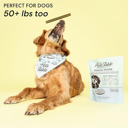 The Pets Table Dental Chews for Dogs 28 Sticks (20 oz), Chicken, Mint & Parsley | Dental Treats/Teeth Cleaning Chews | Removes Plaque and Tarter | Dental Sticks for Bad Breath Treatment | Dental Bones - size: 1.25 Pound (Pack of 2)