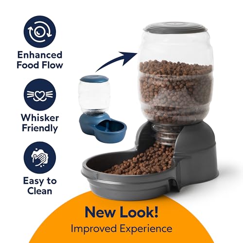 Petmate® Replendish® Automatic Dog Feeder Gravity Pet Treat Dispenser with Microban Antimicrobial Protection, Wide Mouth Bowl, 100% BPA Free - 5 lb - size: Medium