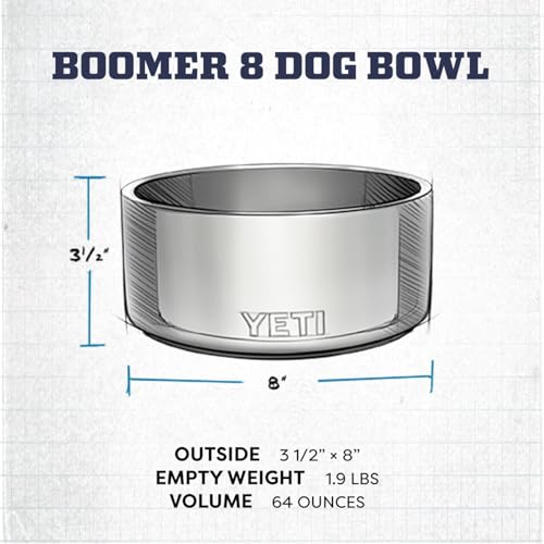 YETI Boomer 8, Stainless Steel, Non-Slip Dog Bowl, Holds 64 Ounces - color: Key Lime
